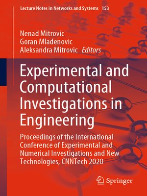 cover image of Experimental and Computational Investigations in Engineering